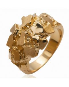 10K Yellow Gold Nugget Ring