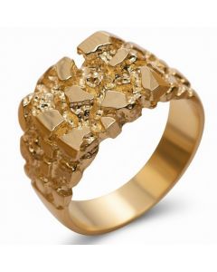 10K Yellow Gold Nugget Ring