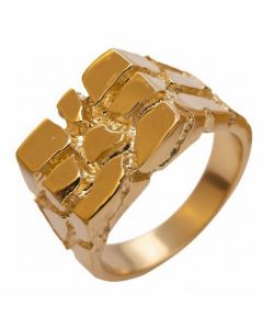 10K Yellow Gold Nugget Ring