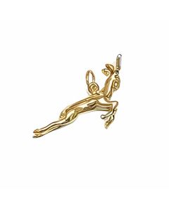 10K Yellow Gold 3D Antelope Pendant