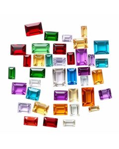 Colored Baguette Cubic Zirconia Stones