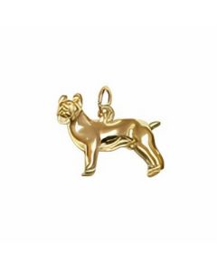 10K Yellow Gold 3D Basenji Dog Charm