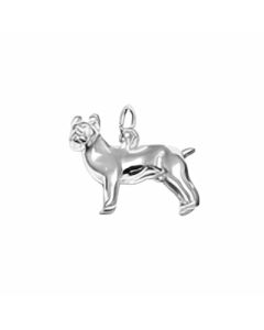 Silver 3D Basenji Dog Charm