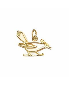 10K Yellow Gold Blue Jay Charm