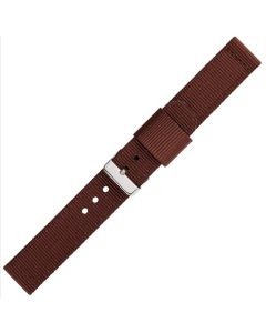 Brown Two Piece 24mm Nylon Watch Strap