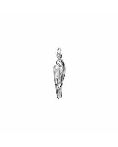 Silver 3D Budgie Charm