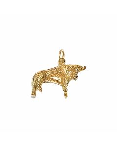 10K Yellow Gold Bull Charm