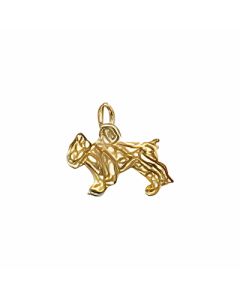 10K Yellow Gold 3D Bulldog Charm