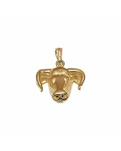 10K Yellow Gold Bull's Head Pendant