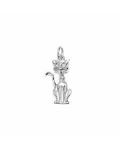 Silver Cat Charm