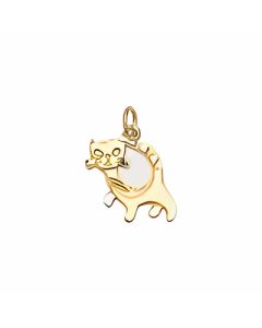 10K Yellow Gold Scared Cat Charm