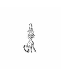 Silver Skinny Cat Charm