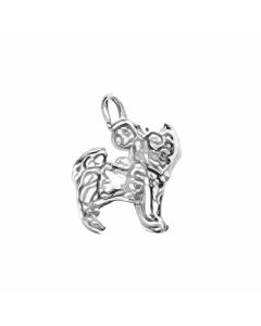 Silver 3D Chihuahua Dog Charm