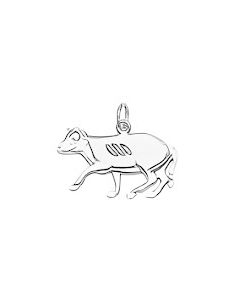 Silver Cow Charm