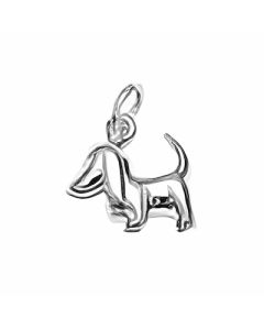 Silver Dachshund Dog Charm