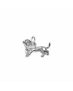 Silver Tiny 3D Dachshund Dog Charm