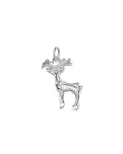 Silver 3D Deer Charm