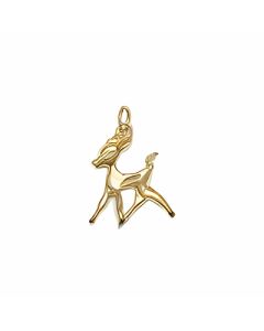 10K Yellow Gold Tiny 3D Fawn Charm