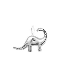 Silver Brontosaurus Pendant