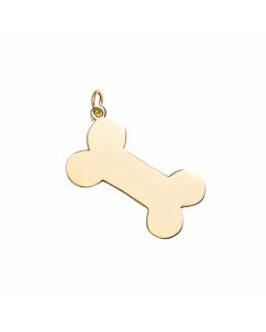 10K Yellow Gold Flat Dog Bone Pendant