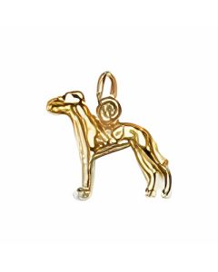 10K Yellow Gold 3D Dalmatian Dog Charm