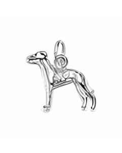 Silver 3D Dalmatian Dog Charm