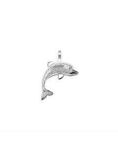 Silver Dolphin Brushed Pendant