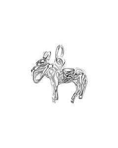 Silver 3D Donkey Charm