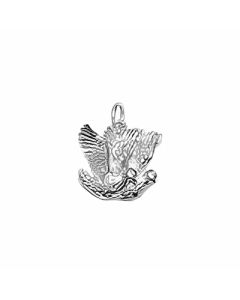 Silver 3D Turtledoves Charm