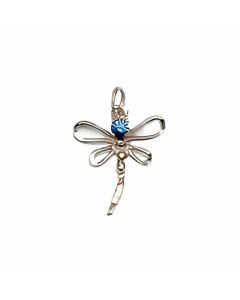 Silver Blue Dragonfly Charm