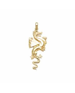 10K Yellow Gold Big Dragon Pendant