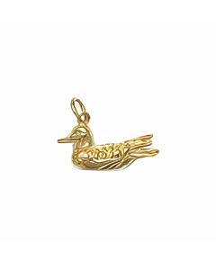 10K Yellow Gold 3D Duck Charm