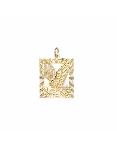 10K Yellow Gold Eagle in a Rectangular Pendant