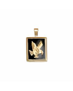 10K Yellow Gold  Onyx Eagle Pendant