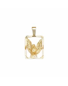 10K Yellow Gold Rectangular Eagle Pendant