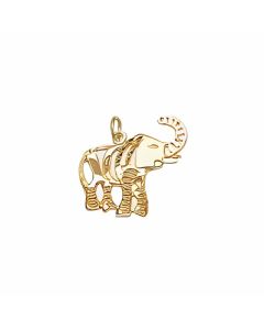 10K Yellow Gold Elephant Pendant