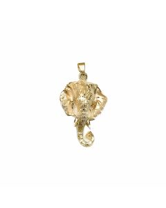 10K Yellow Gold Elephant's Head Pendant