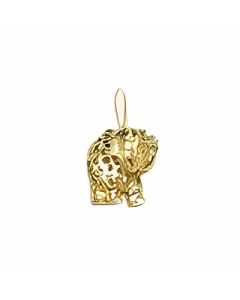 10K Yellow Gold 3D Elephant Pendant