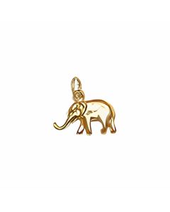 10K Yellow Gold 3D Elephant Charm