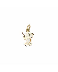 10K Yellow Gold Cutout Elephant Charm