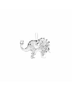 Silver C.Z. Elephant Pendant