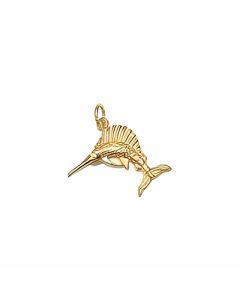 10K Yellow Gold Swordfish Charm