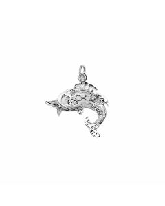 Silver Flapping Fish Charm