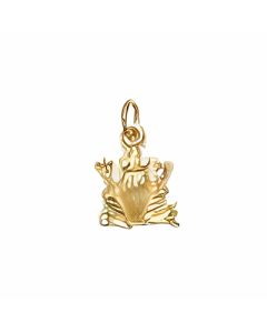 10K Yellow Gold Frog Charm