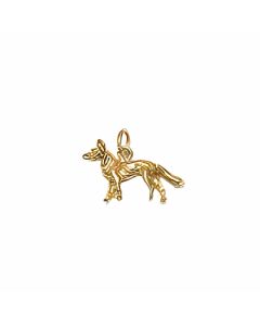 10K Yellow 3D German Shepherd Dog Charm