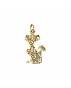 10K Yellow Gold 3D Gopher Charm