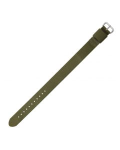 Green Long One Piece 12mm Nylon Watch Strap