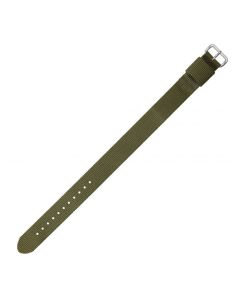 Green Long One Piece 20mm Nylon Watch Strap