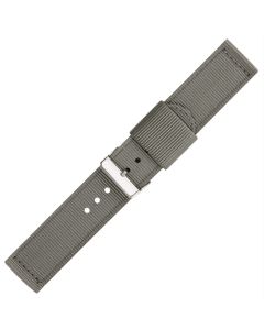 Grey Two Piece 18mm Nylon Watch Strap