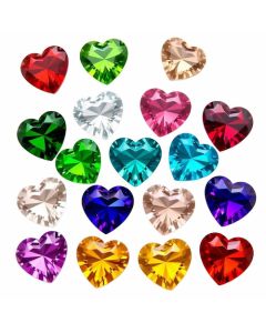 Colored Heart Cubic Zirconia Stones